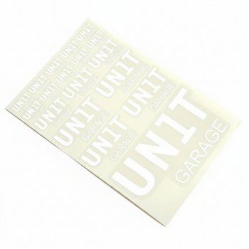 ホワイト ユニット ガレージ ステッカー