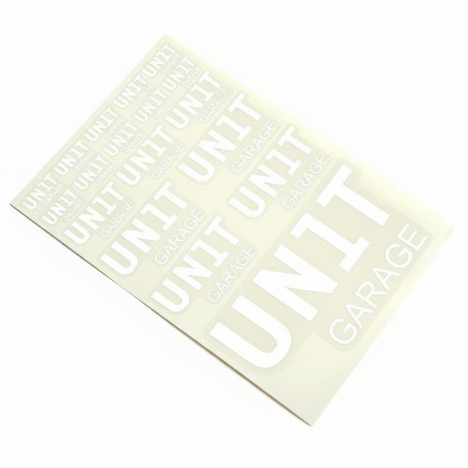 ホワイト ユニット ガレージ ステッカー