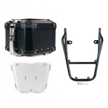 アトラス 44L ユニバーサル アルミニウム トップケース + BMW CE 02 荷物ラック（乗客用ハンドル付き）