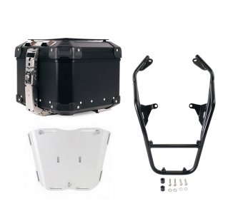 アトラス 44L ユニバーサル アルミニウム トップケース + 助手席ハンドル付きラゲッジラック BMW R12 G/S