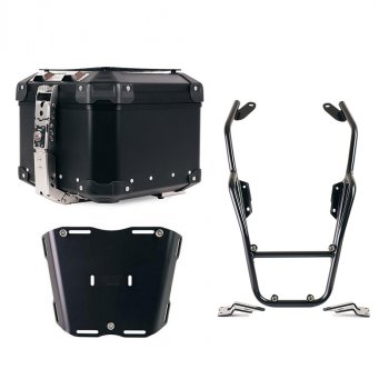 アトラス 44L ユニバーサル アルミニウム トップケース + BMW R12 NineT 荷物ラック（乗客用ハンドル付き）