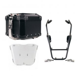 アトラス 44L ユニバーサル アルミニウム トップケース + BMW R12 NineT 荷物ラック（乗客用ハンドル付き）