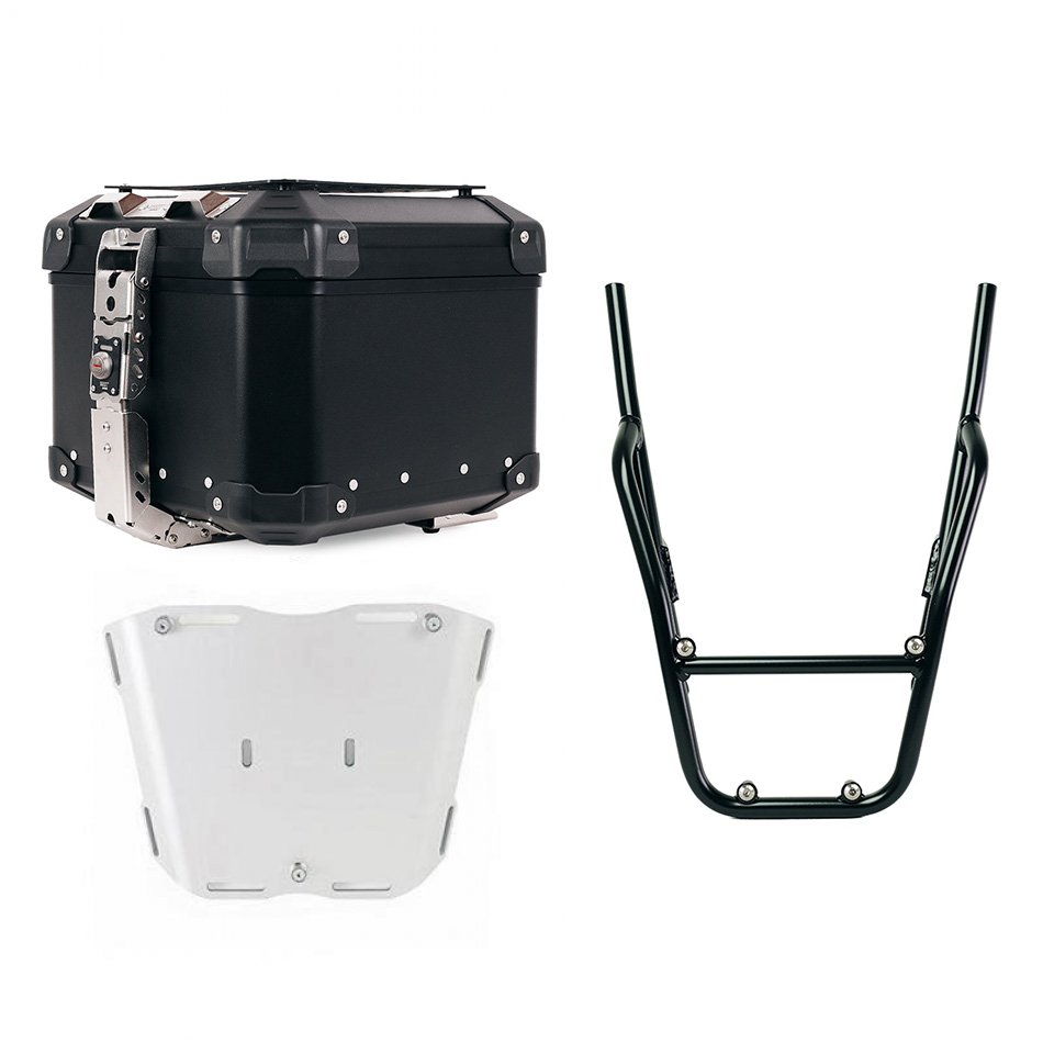 アトラス 44L ユニバーサル アルミニウム トップケース + 助手席ハンドル付きラゲッジラック ホンダ GB350S