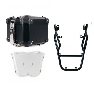 アトラス 44L ユニバーサル アルミニウム トップケース + 乗客用ハンドル付き後部荷物ラック Ducati Scrambler (2023 年以降)