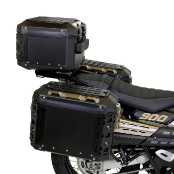 アトラス 44L ユニバーサル アルミニウム トップケース + リアキャリア（パッセンジャーハンドル付き）トライアンフ ストリートスクランブラー900（2026年以降モデル）
