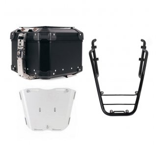 アトラス 44L ユニバーサル アルミニウム トップケース + パッセンジャーグラブハンドル付きリアキャリアTriumphTrident 660