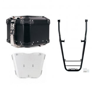 アトラス 44L ユニバーサル アルミニウム トップケース + 助手席グラブハンドル付きリアキャリアV7.850