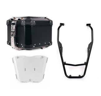 アトラス 44L ユニバーサル アルミニウム トップケース + ヤマハ テネレ700用リアラック（パッセンジャーハンドル付き）