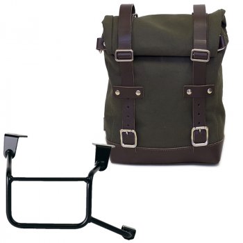 キャンバスバッグ 10L-14L + ホンダCRF1100Lアフリカツイン＆アドベンチャースポーツフレーム（2024年以降）右