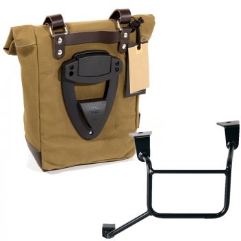 キャンバスバッグ 10L-14L + ホンダCRF1100Lアフリカツイン＆アドベンチャースポーツフレーム（2024年以降）左