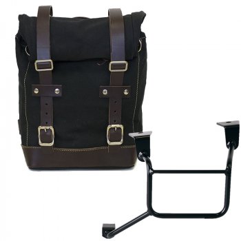 キャンバスバッグ 10L-14L + ホンダCRF1100Lアフリカツイン＆アドベンチャースポーツフレーム（2024年以降）左