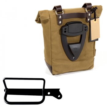 キャンバスバッグ 10L-14L + ロイヤルエンフィールド Hunter 350 右フレーム