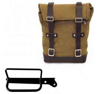 キャンバスバッグ 10L-14L + ロイヤルエンフィールド Hunter 350 右フレーム