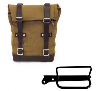 キャンバスバッグ 10L-14L + ロイヤルエンフィールド Hunter 350 左フレーム