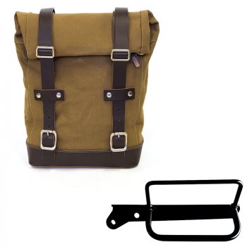 キャンバスバッグ 10L-14L + ロイヤルエンフィールド Hunter 350 左フレーム