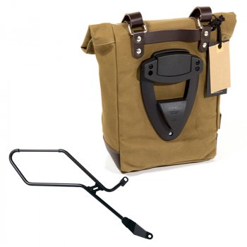 キャンバスバッグ 10L-14L + トライアンフ ボンネビル ボバー 右フレーム