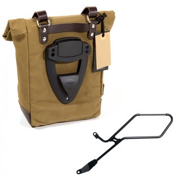 キャンバスバッグ 10L-14L + トライアンフ ボンネビル ボバー 左フレーム