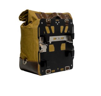 Cult キャンバス サイドバッグ 40L - 50L + 左側アルミプレート BMW R1300GS ADV
