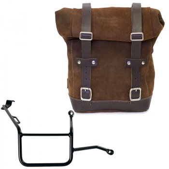 レザークラストバッグ 10L-14L + BMW F900GS フレーム右