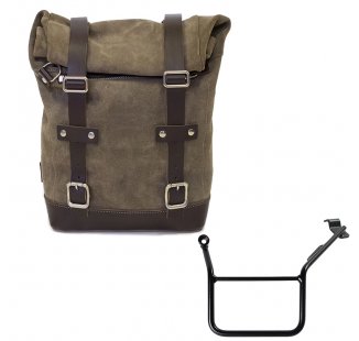 レザークラストバッグ 10L-14L + BMW F900GS フレーム 左