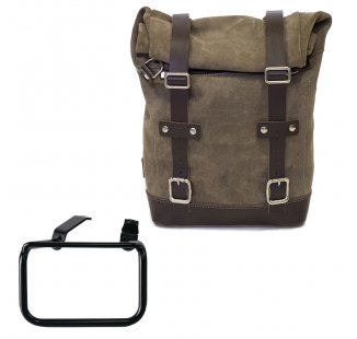 レザークラストバッグ 10L-14L + BMW R12 G/S フレーム右