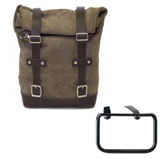 レザークラストバッグ 10L-14L + BMW R12 G/S フレーム 左