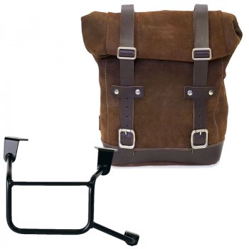 レザークラストバッグ 10L-14L + ホンダCRF1100Lアフリカツイン＆アドベンチャースポーツフレーム（2024年以降）右