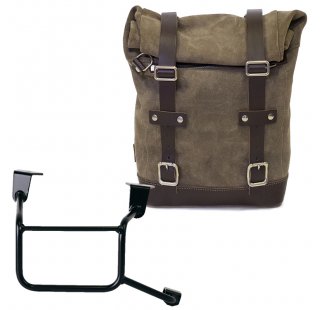 レザークラストバッグ 10L-14L + ホンダCRF1100Lアフリカツイン＆アドベンチャースポーツフレーム（2024年以降）右