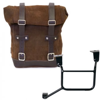 レザークラストバッグ 10L-14L + ホンダCRF1100Lアフリカツイン＆アドベンチャースポーツフレーム（2024年以降）左