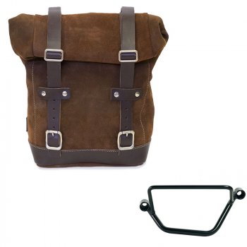 レザークラストバッグ 10L-14L + ホンダ GB350S フレーム 左