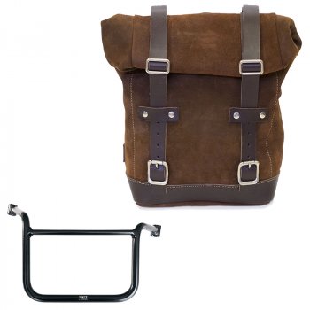 レザークラストバッグ 10L-14L + Moto Guzzi V85 TT フレーム (2024 以降) 右