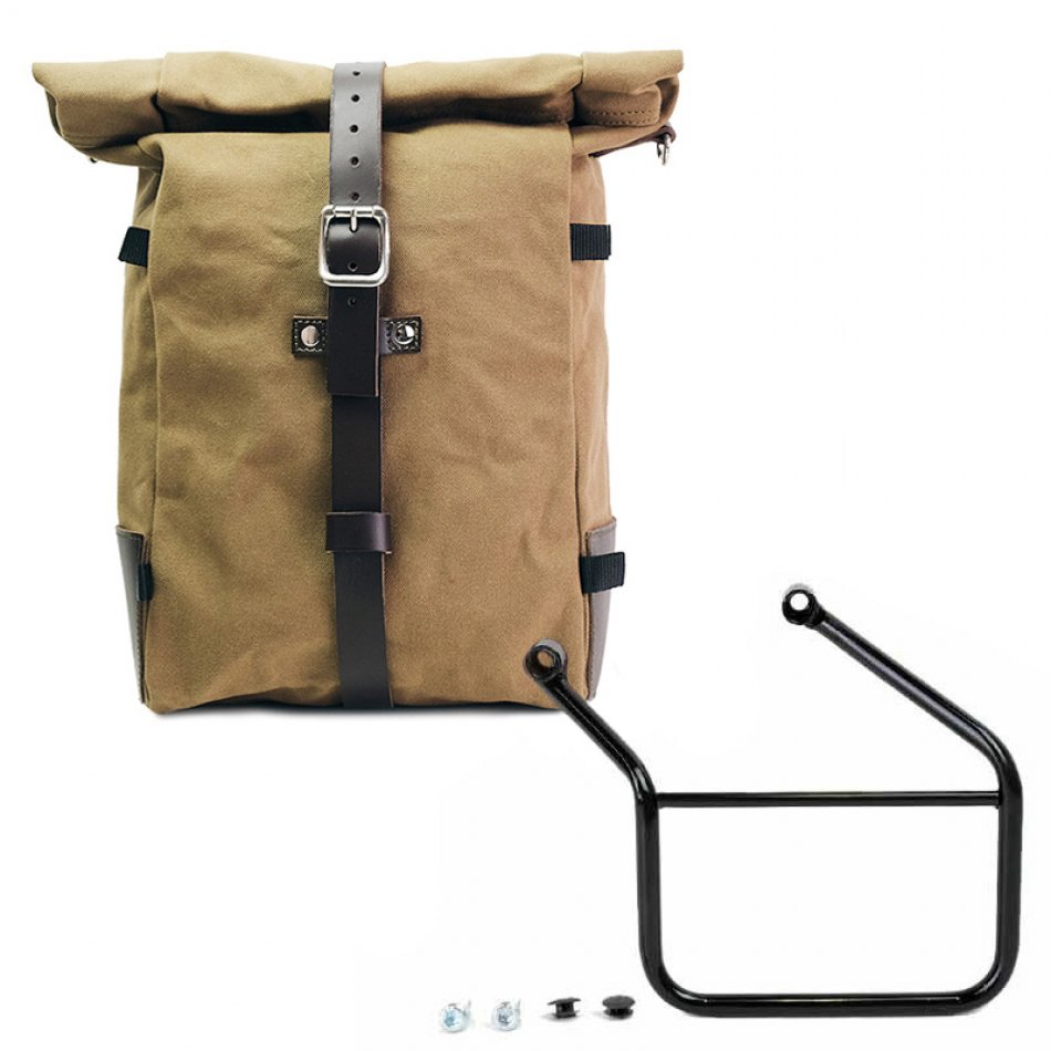 ピュアキャンバスサイドバッグ + ホンダ CL フレーム左