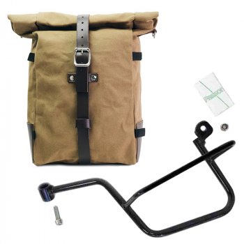 ピュアキャンバスサイドバッグ + モトグッツィ V7 左フレーム