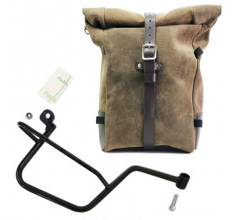 スプリットレザーのピュアサイドバッグ + モトグッツィ V7 デストロ フレーム