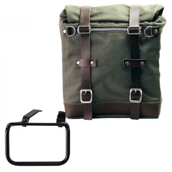 キャンバス22L-30Lのスクラムパニエ + BMW R12 G/S フレーム右