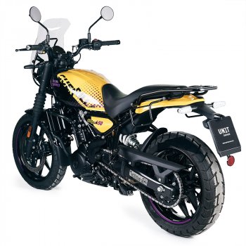 スクラム サイドバッグ キャンバス 22L-30L + ロイヤル エンフィールド ゲリラ 450 左フレーム