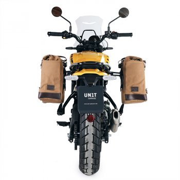 スクラム サイドバッグ キャンバス 22L-30L + ロイヤル エンフィールド ゲリラ 450 左フレーム