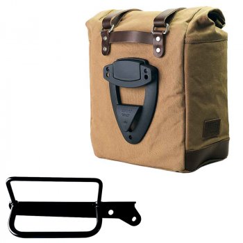 キャンバス22L-30Lのスクラムパニエ + ロイヤルエンフィールド Hunter 350 右フレーム