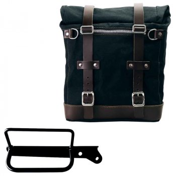 キャンバス22L-30Lのスクラムパニエ + ロイヤルエンフィールド Hunter 350 右フレーム