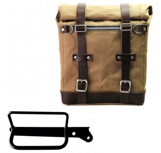 キャンバス22L-30Lのスクラムパニエ + ロイヤルエンフィールド Hunter 350 右フレーム