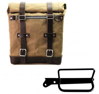 キャンバス22L-30Lのスクラムパニエ + ロイヤルエンフィールド Hunter 350 左フレーム