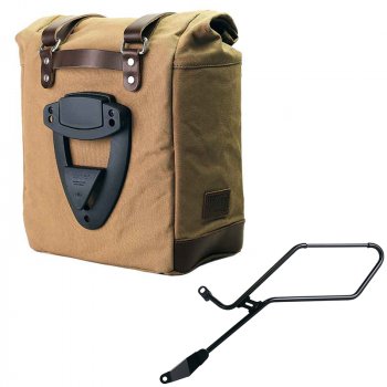 キャンバス22L-30Lのスクラムパニエ + トライアンフ ボンネビル ボバー 左フレーム