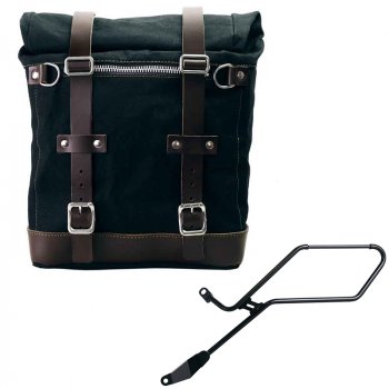 キャンバス22L-30Lのスクラムパニエ + トライアンフ ボンネビル ボバー 左フレーム