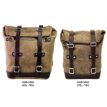 スプリットレザー22L-30Lのサイドバッグスクラム