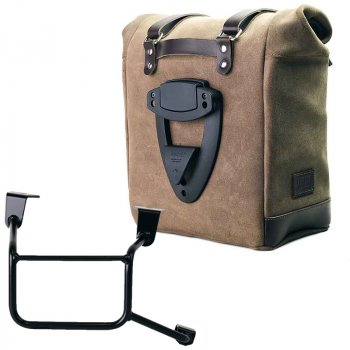 スプリットレザー22L-30Lのサイドバッグスクラム + ホンダCRF1100Lアフリカツイン＆アドベンチャースポーツフレーム（2024年以降）右