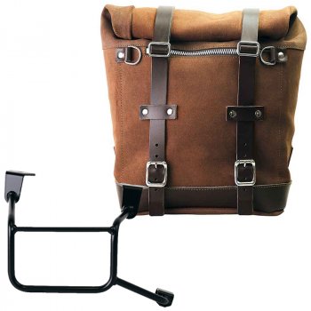 スプリットレザー22L-30Lのサイドバッグスクラム + ホンダCRF1100Lアフリカツイン＆アドベンチャースポーツフレーム（2024年以降）右