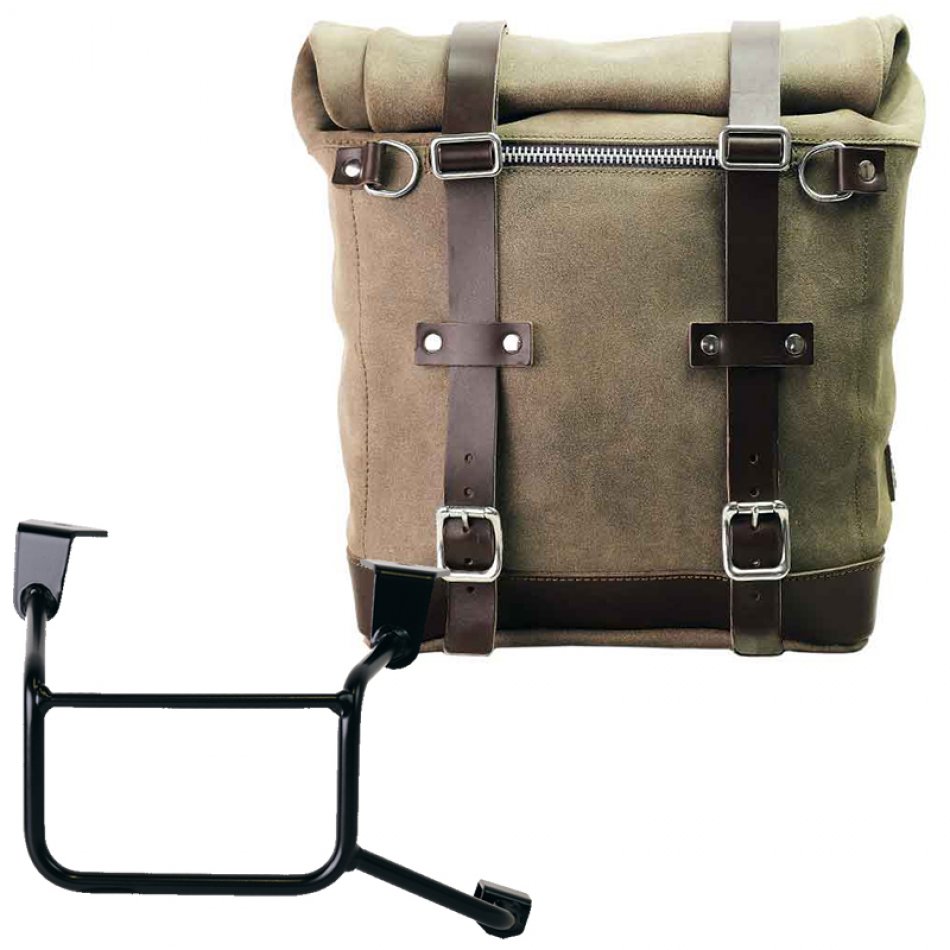 スプリットレザー22L-30Lのサイドバッグスクラム + ホンダCRF1100Lアフリカツイン＆アドベンチャースポーツフレーム（2024年以降）右