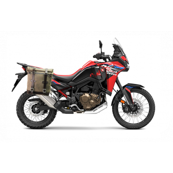 スプリットレザー22L-30Lのサイドバッグスクラム + ホンダCRF1100Lアフリカツイン＆アドベンチャースポーツフレーム（2024年以降）右