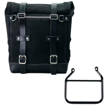 スプリットレザー22L-30Lのサイドバッグスクラム + トライアンフ スピード 400 & スクランブラー 400 X フレーム左
