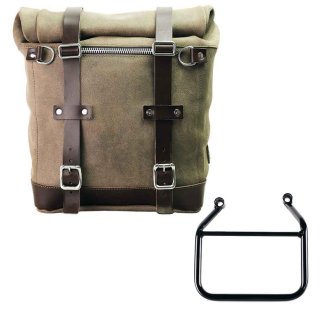 スプリットレザー22L-30Lのサイドバッグスクラム + トライアンフ スピード 400 & スクランブラー 400 X フレーム左